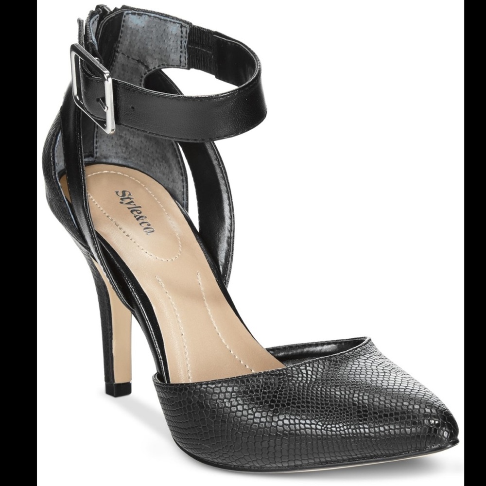 Style & Co. Women's Black Maisy Pointed Toe Pumps - Black, Sz 6.5
